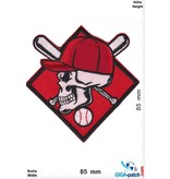 Baseball Baseball - Skull - red silver