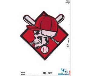 Baseball - Baseball - Skull- Patch - Back Patches - Patch Keychains  Stickers -  - Biggest Patch Shop worldwide