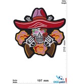 Totenkopf Cowboy Skull - Guns  Rose -21 cm