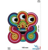 Inca Empire Symbols - 3 eyes  - rainbow -  20 cm