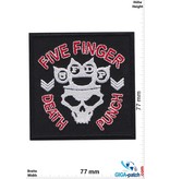 Five Finger Death Punch Five Finger Death Punch - Skull - red silver - Metalband