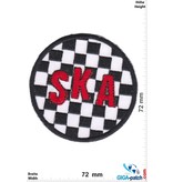 SKA SKA - black white red  - round