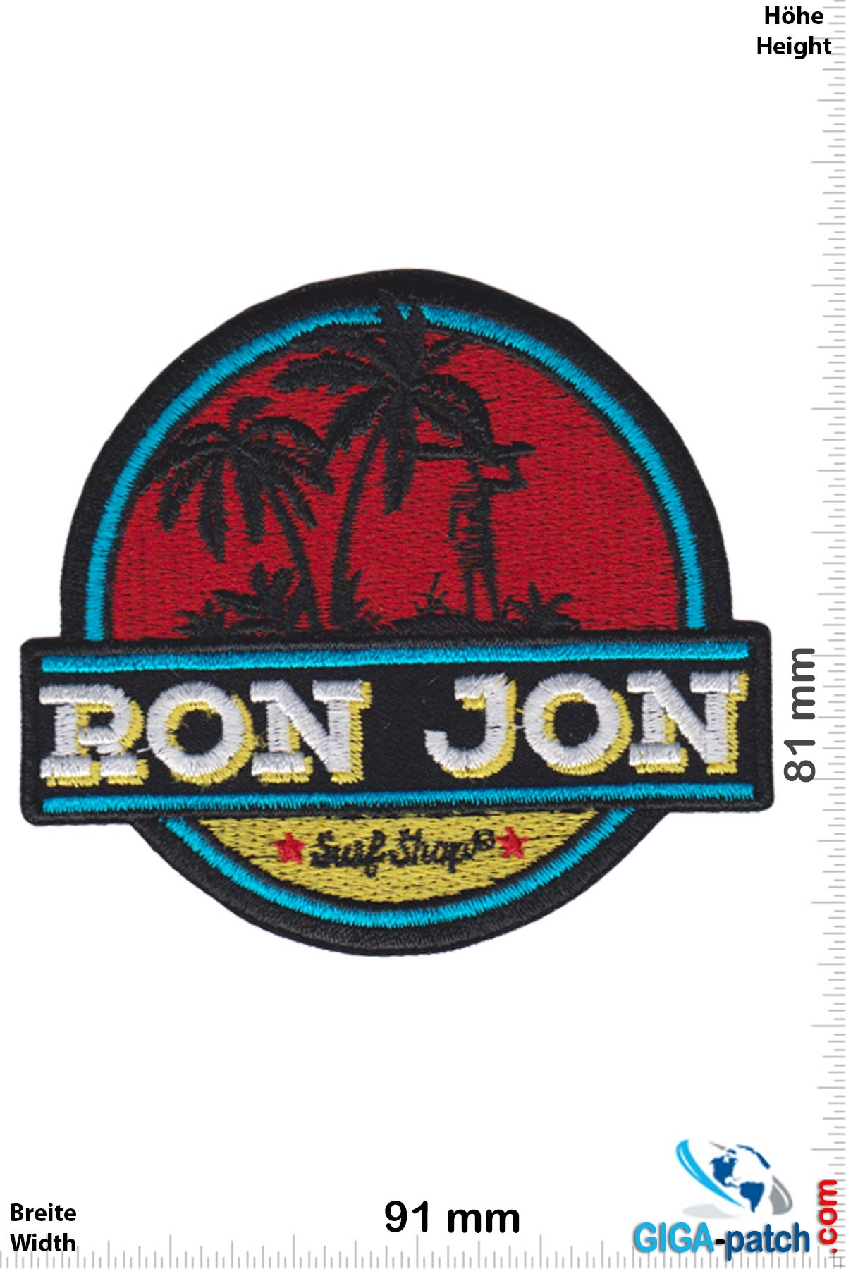 Vintage Ron Jon Surf Shop Cocoa Beach Hawaii Iron-on Patch 