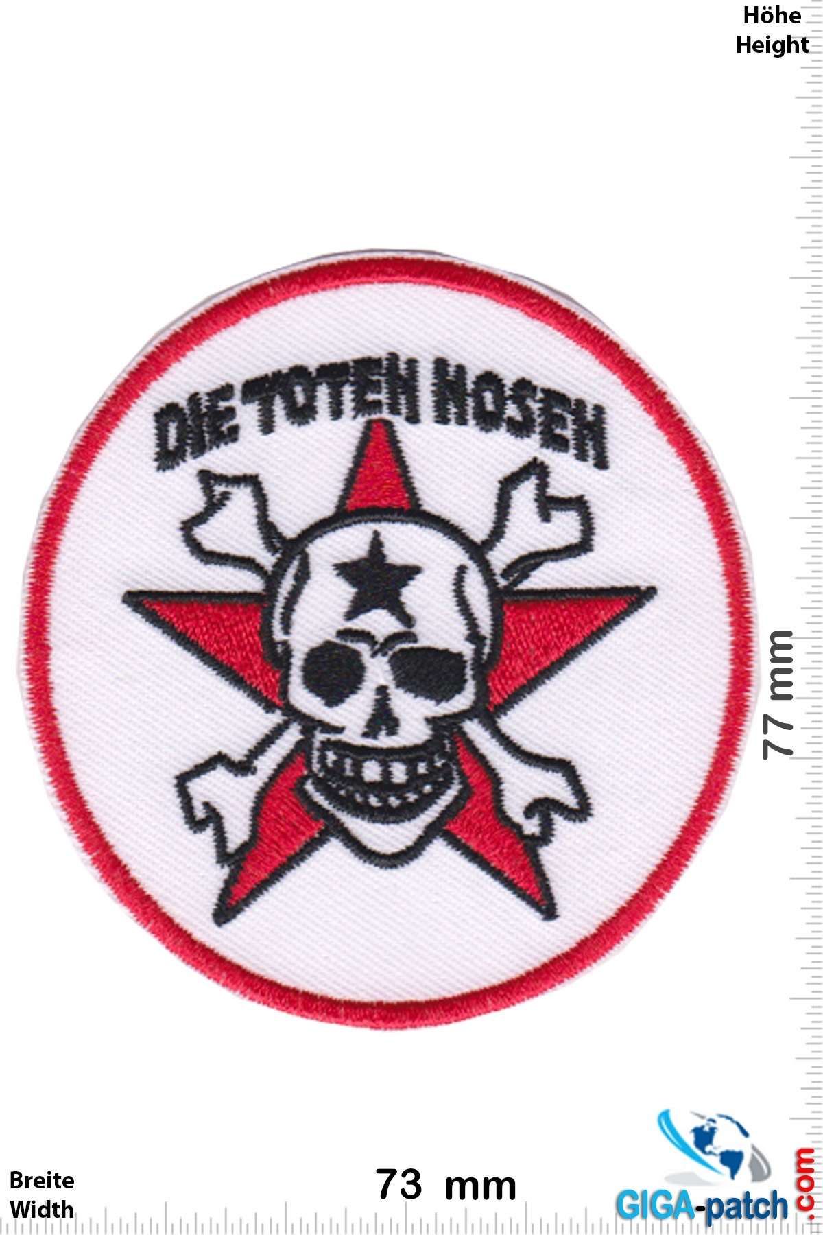 Die Toten Hosen Die Toten Hosen Red Star Patch Aufnaher Aufnaher Shop Patch Shop Grosster Weltweit Patch Aufnaher Schlusselanhanger Aufkleber