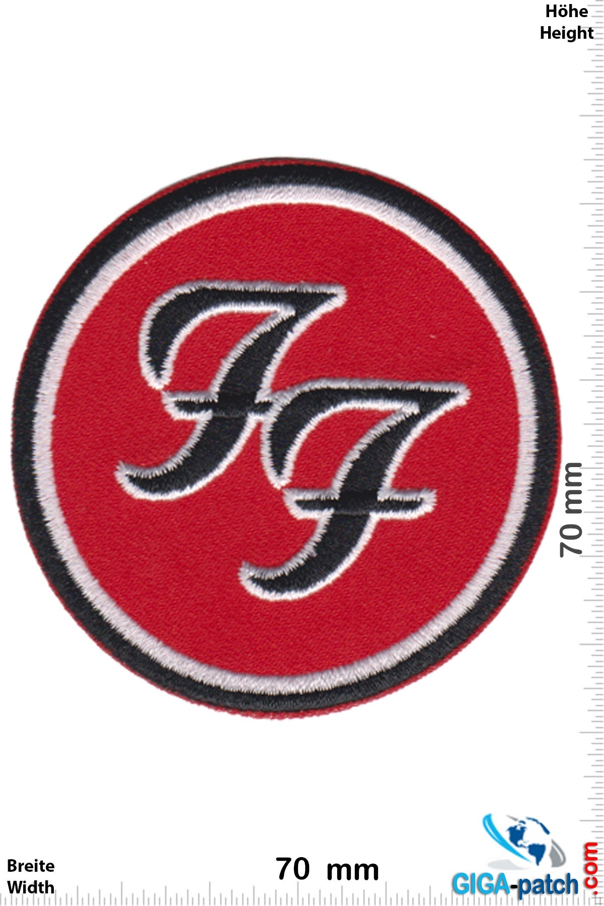 Foo Fighters Foo Fighters - US Rockband - silver black red round