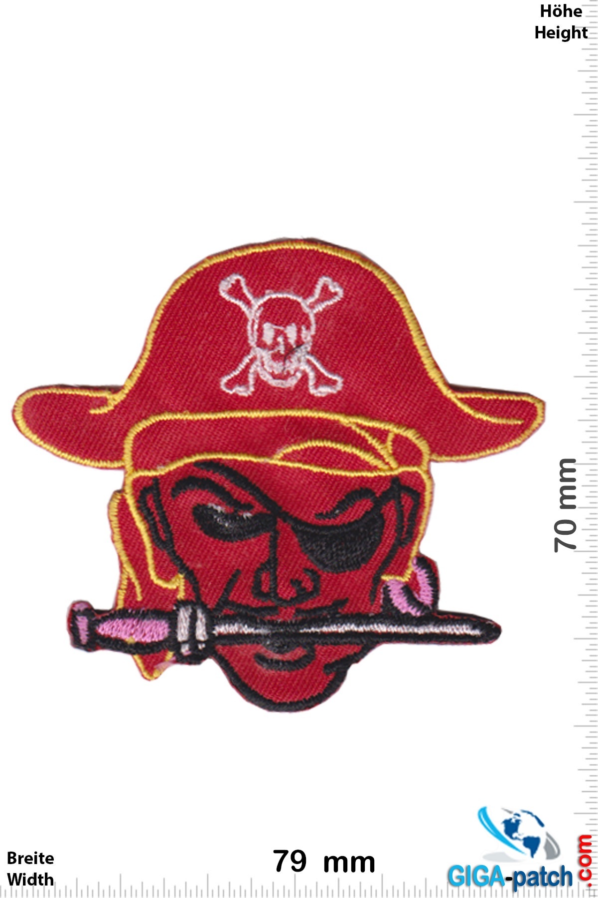 Pirat Pirate - head - red