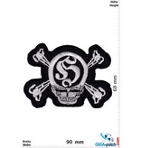 Totenkopf Skull pirate - silver black