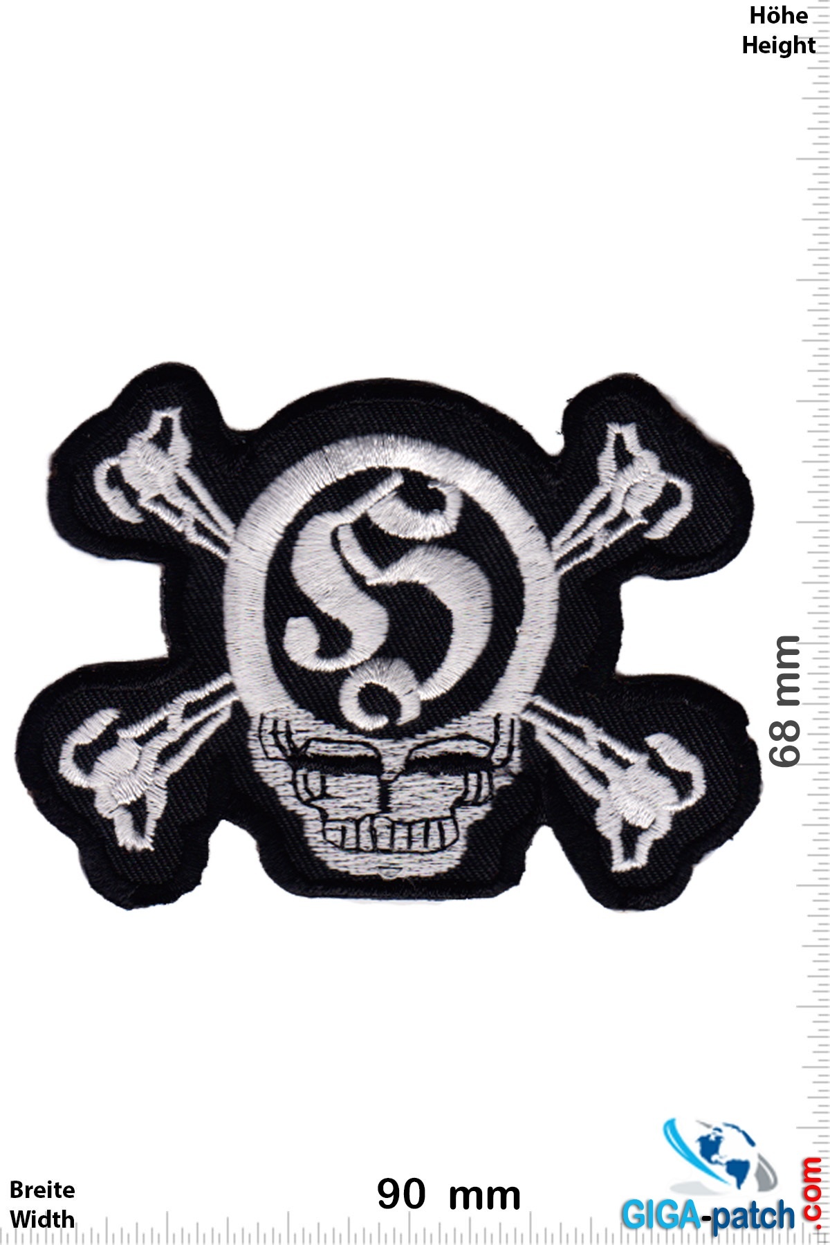 Totenkopf Skull pirate - silver black