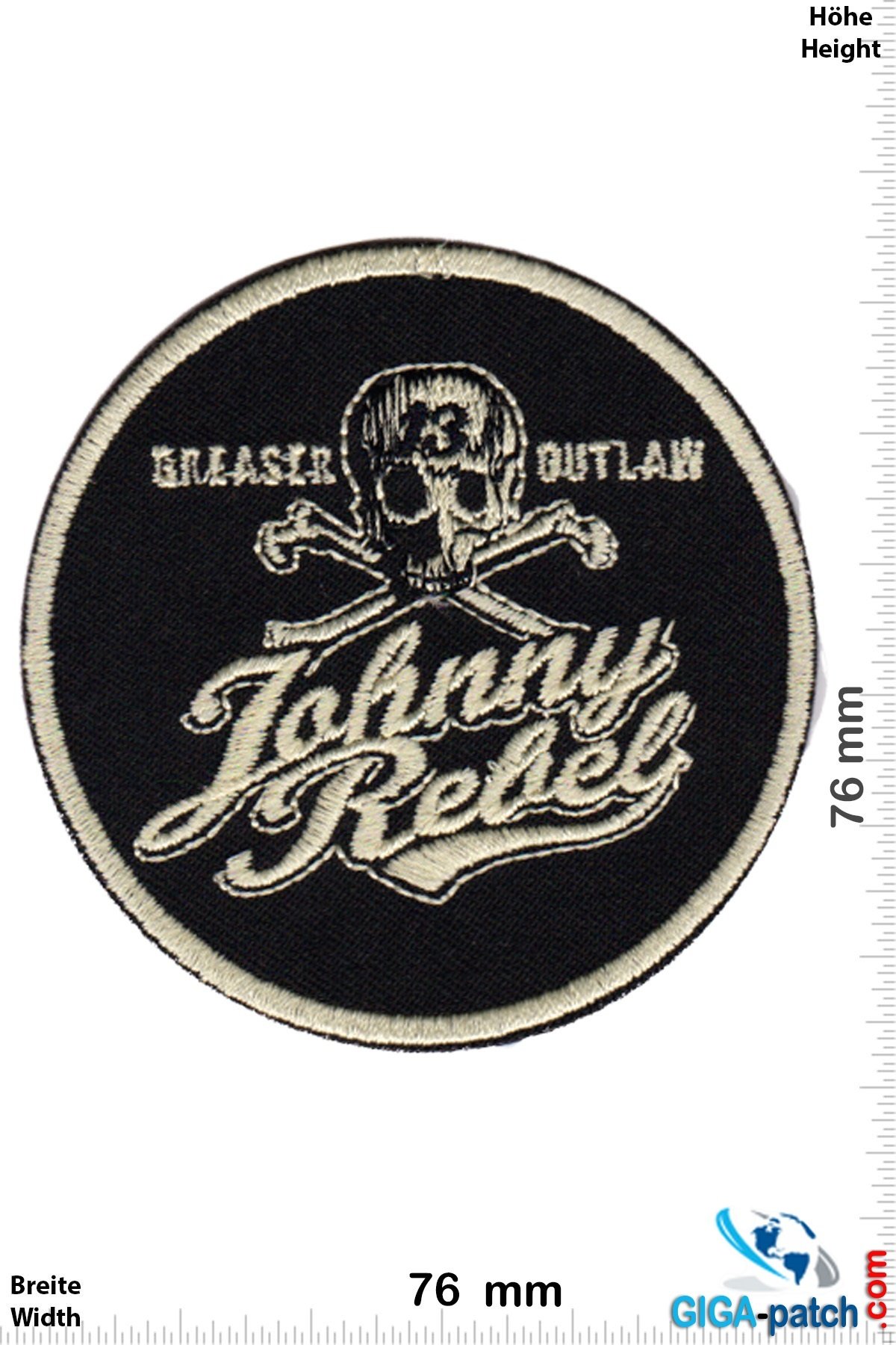 Hotrod - Johnny Rebel - Greaser Outlaw - Lucky 13- Patch - Back Patches ...