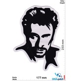 Johnny Hallyday - black white - 23 cm