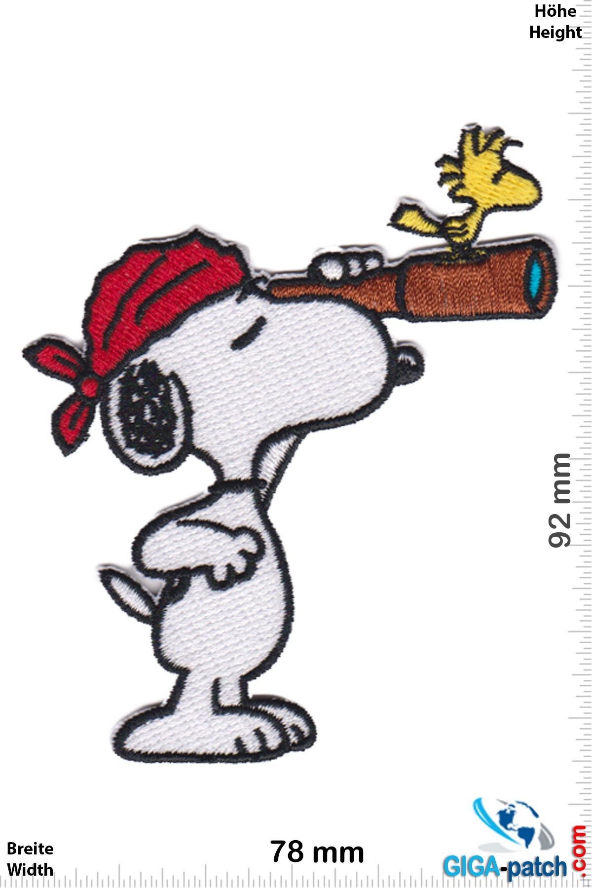 Snoopy - Snoopy - Pirat - Die Peanuts - Patch- Aufnäher