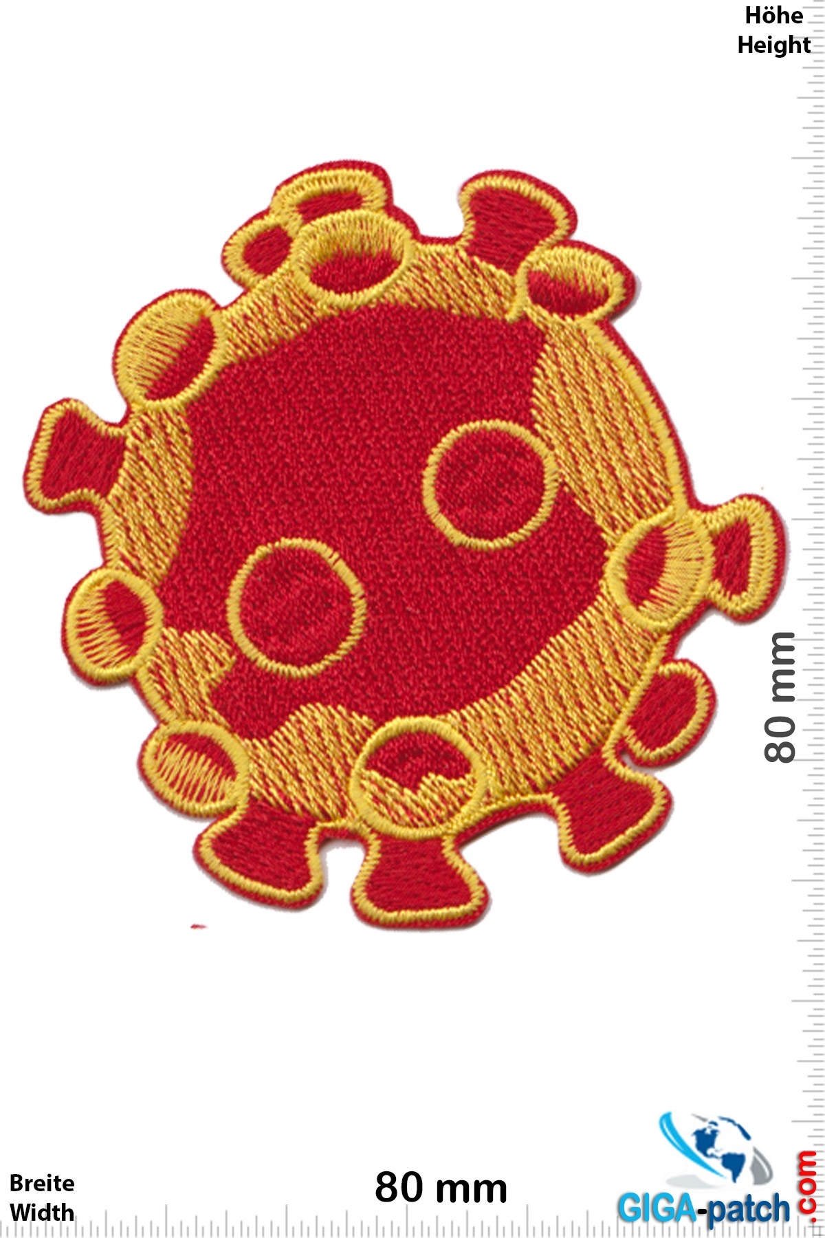 Corona Virus - Covid 19 - Virus red fat