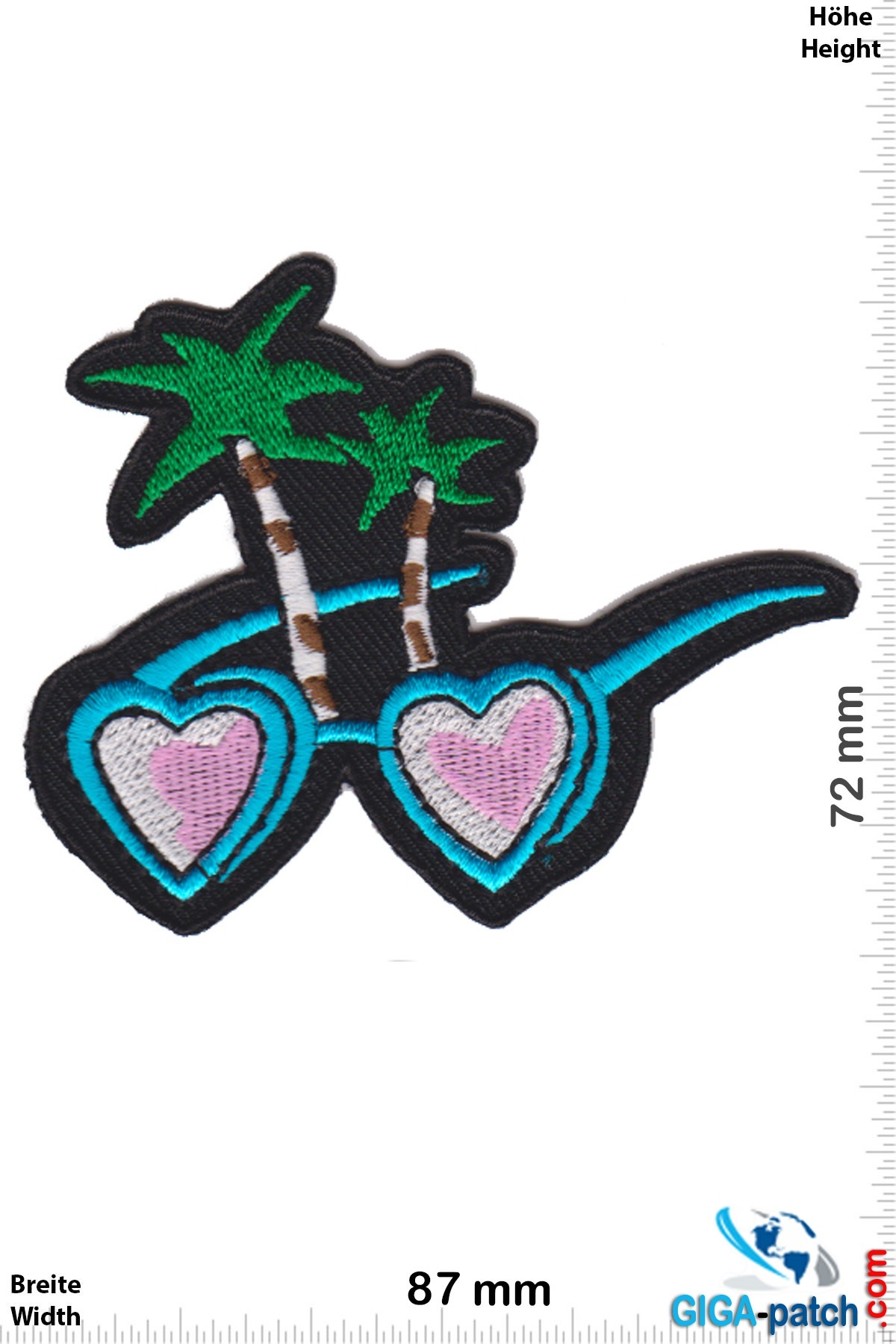 Fun Heart Sunglasses - Palms