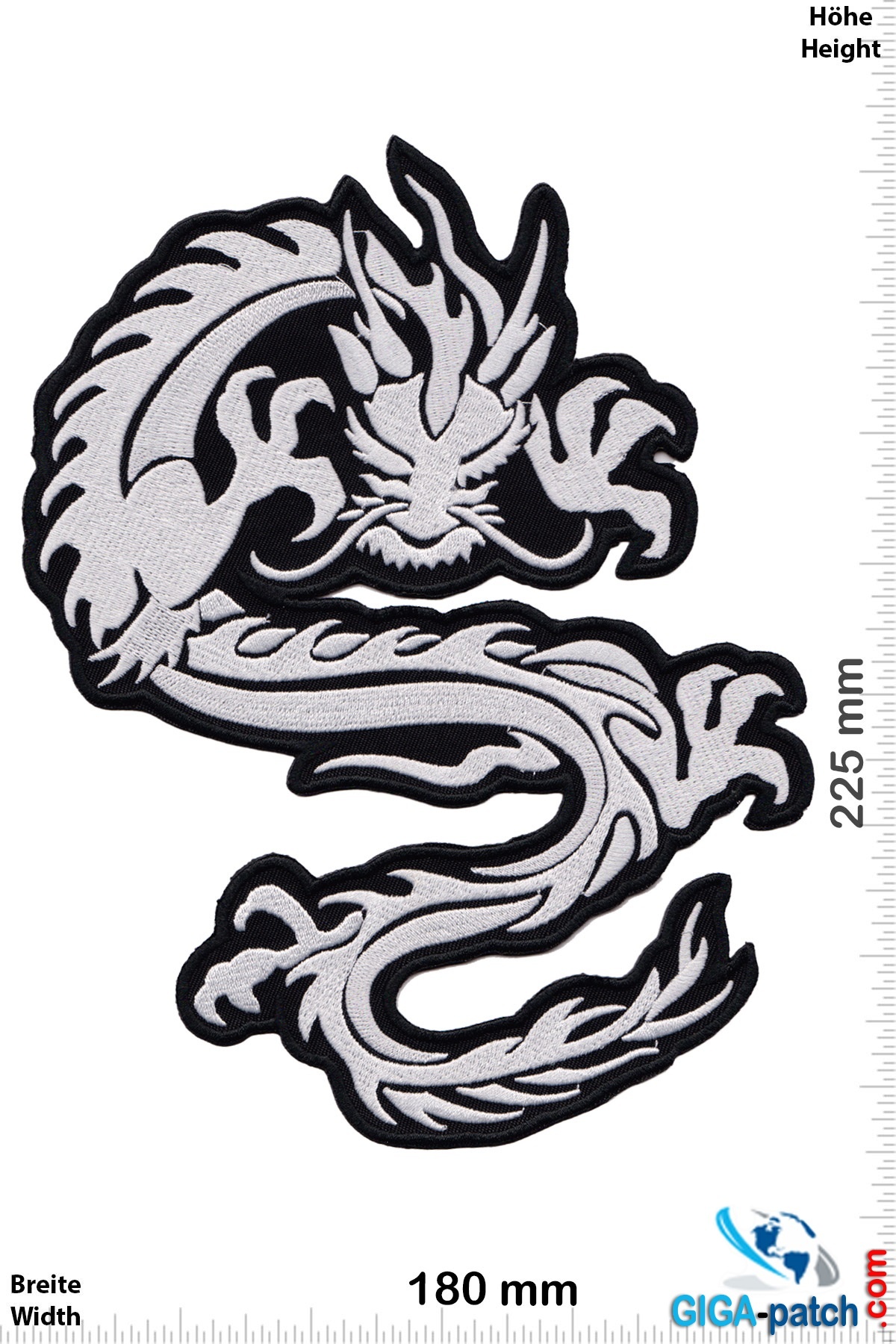 Drachen Drachen - Dragon - silver  - 22 cm