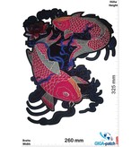 Koi Karpfen - China Style - red black blue  -32 cm