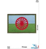 Gypsy Roma flag - blue green