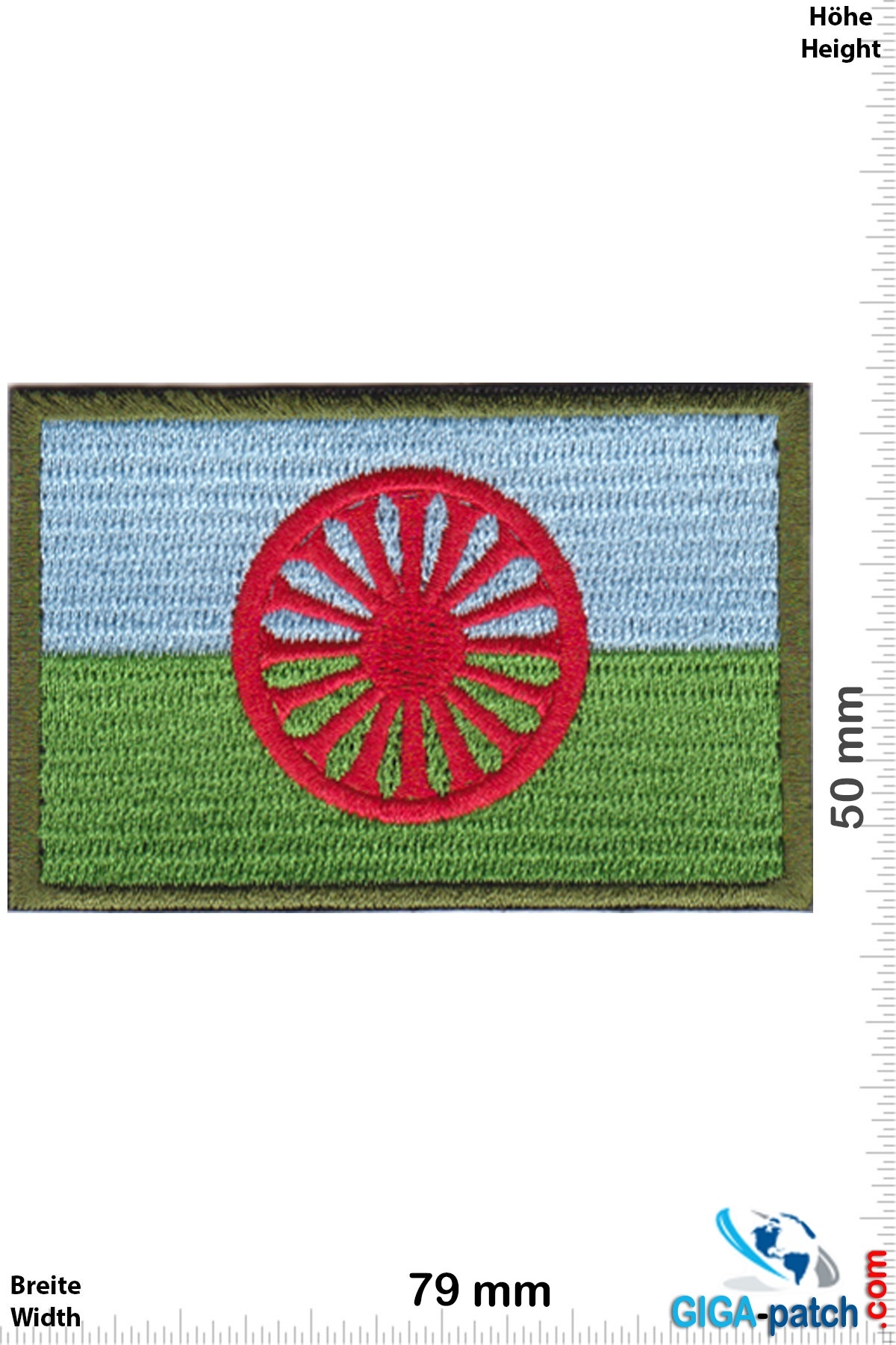 Gypsy Roma flag - blue green