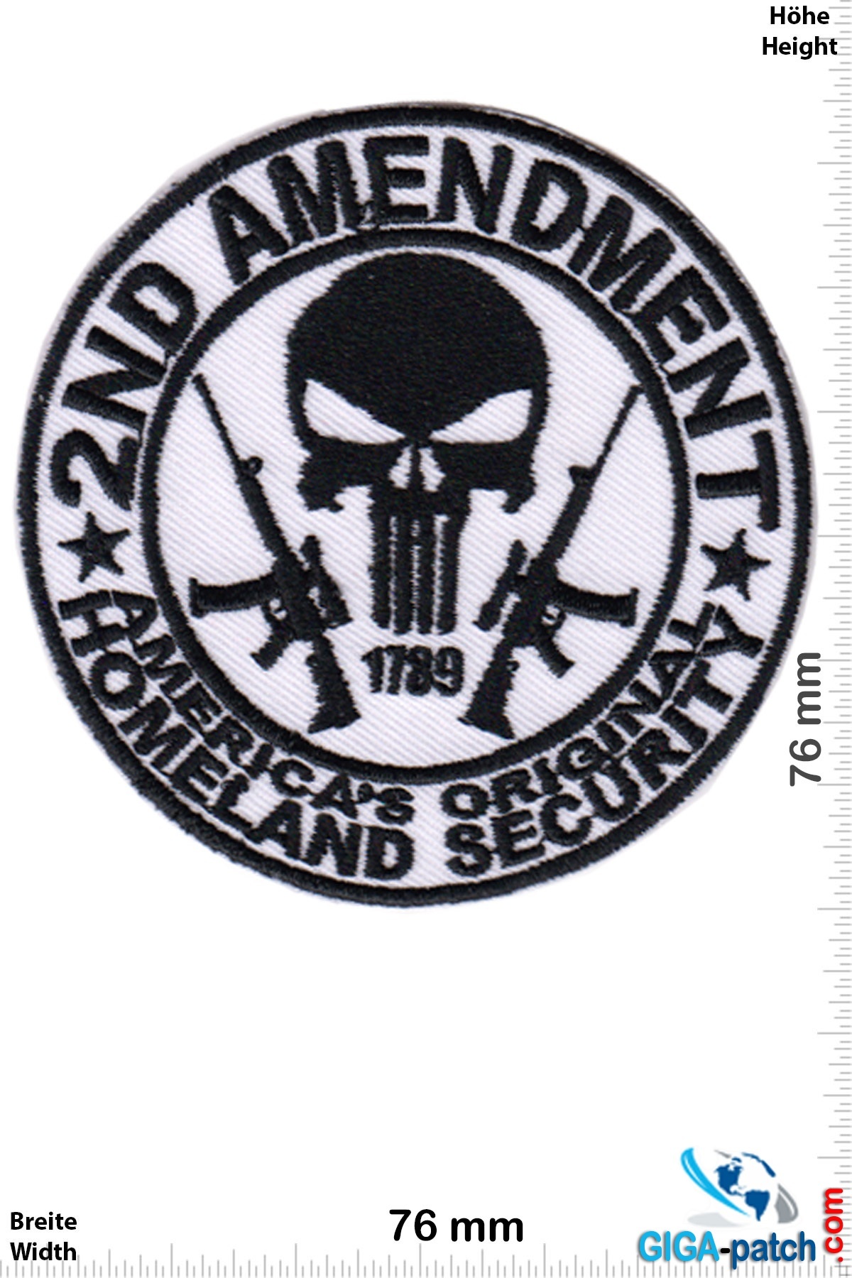 Homeland Security - Punisher - 2nd Amenoment - Americas Orginal Homeland  Security- Patch - Back Patches - Patch Keychains Stickers -   - Biggest Patch Shop worldwide