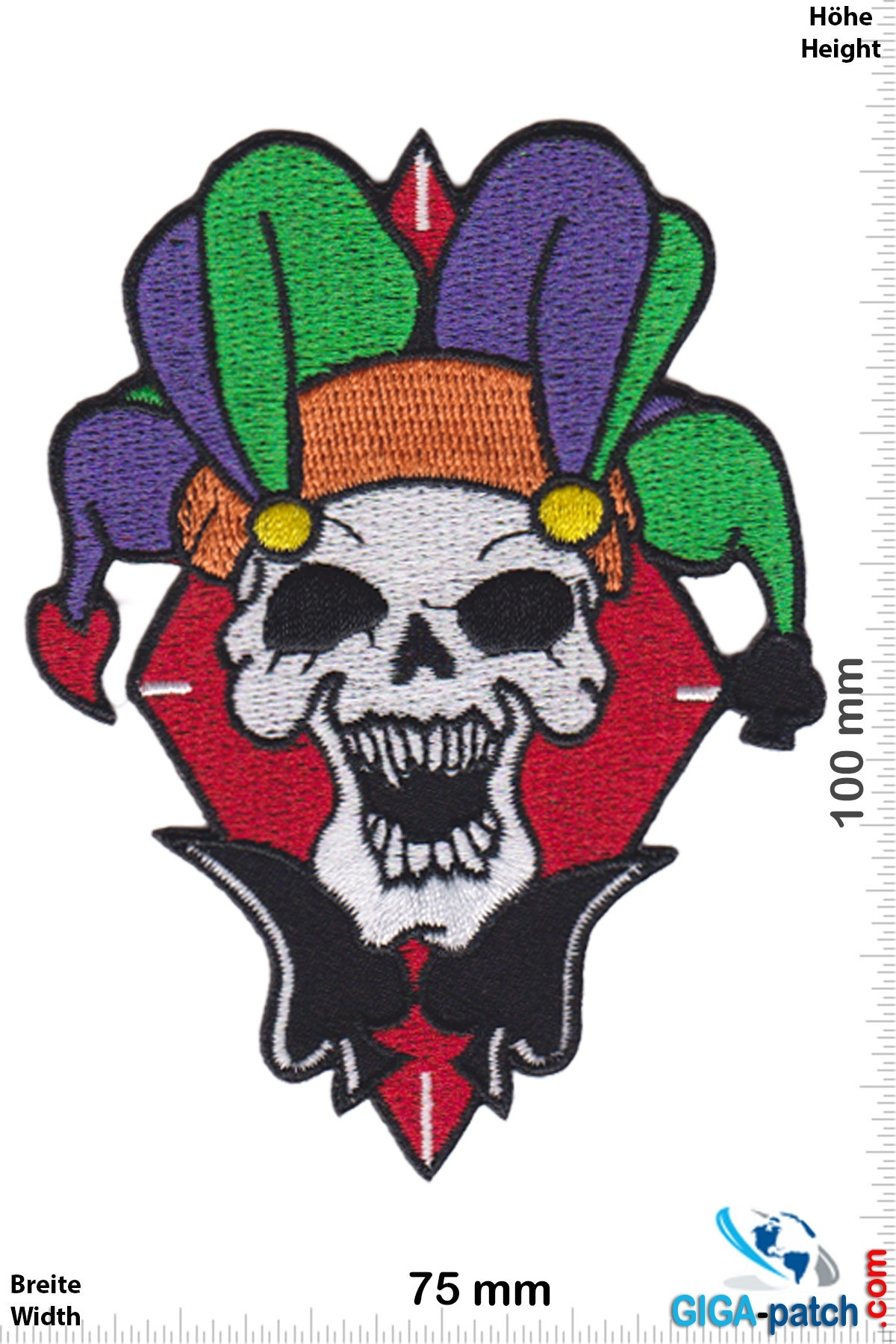 Totenkopf Joker skull - harlequin