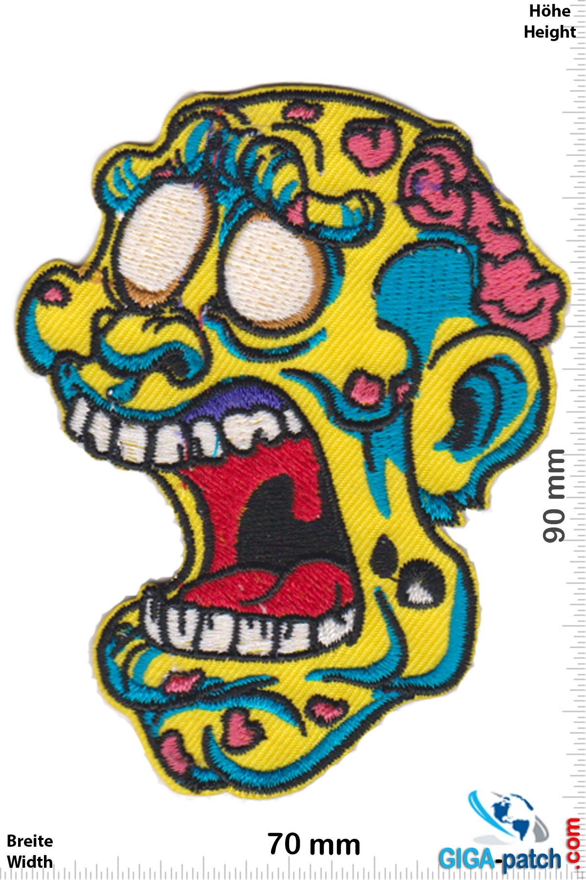 Zombie Zombie Kopf - yellow