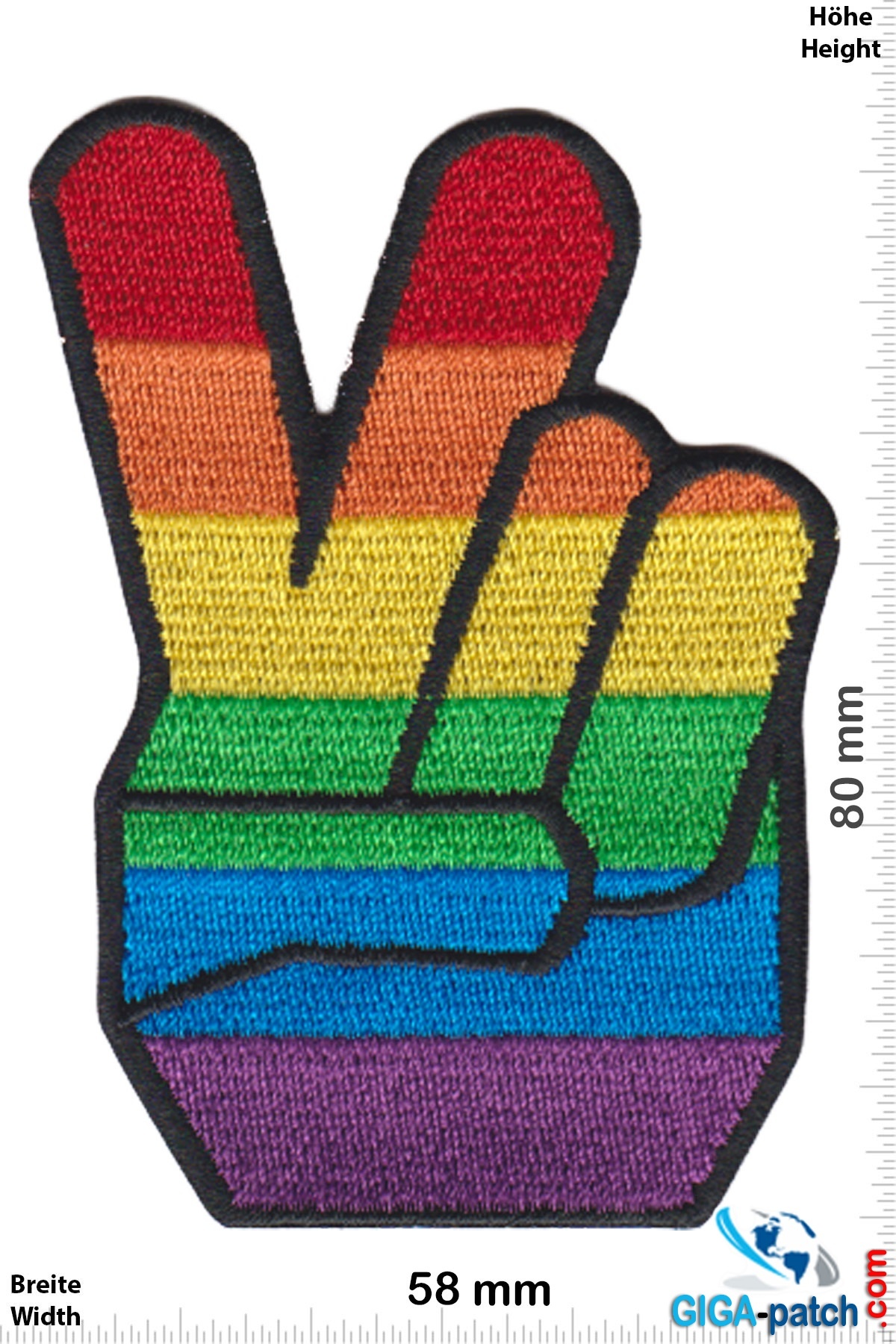 Homosexuell Two Fingers Gay Pride Rainbow