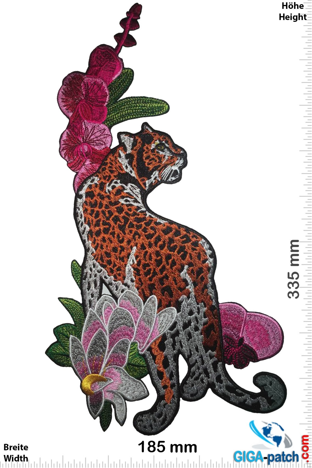 Flower Leopard- links  - 33 cm