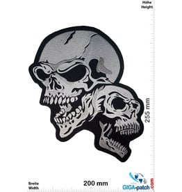 Biker 2 laughing Skull -25 cm