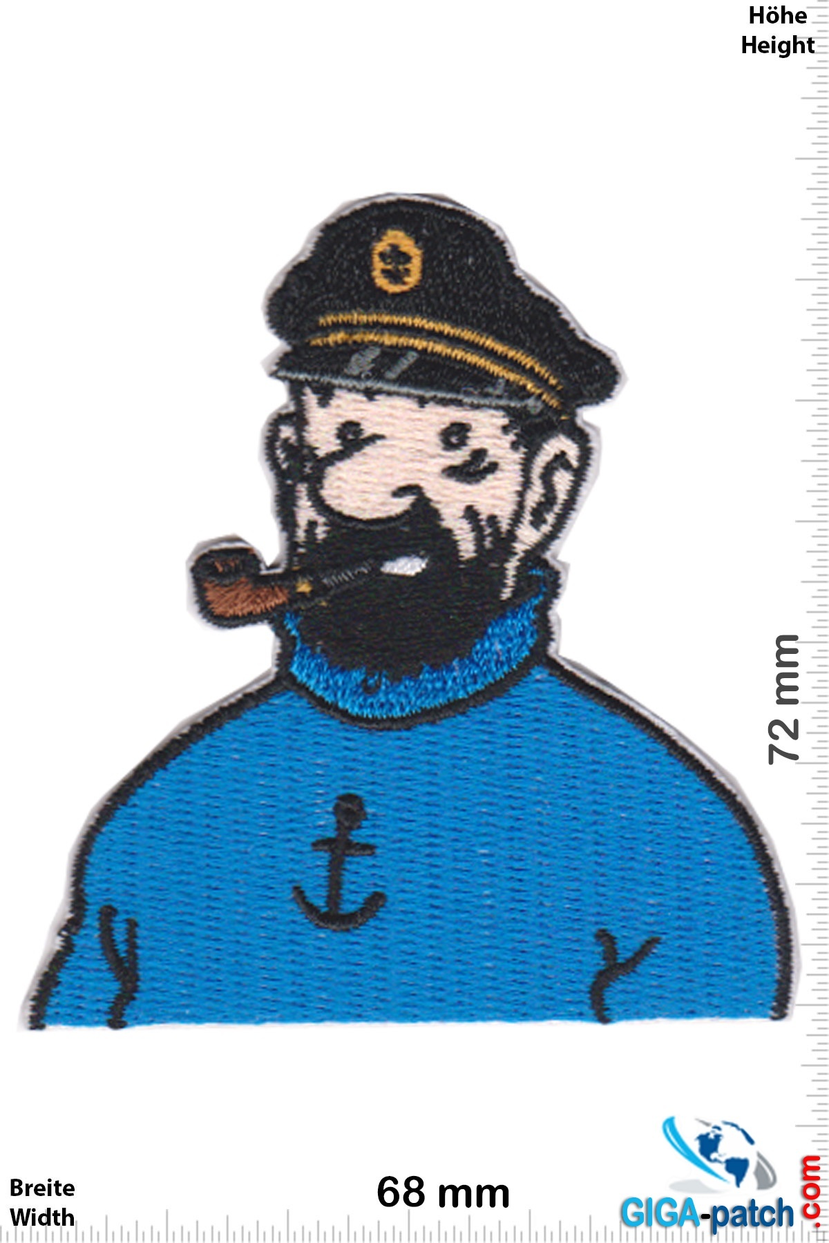 Tim und Struppi - The Adventures of Tintin - Captain Haddock- Patch - Back  Patches