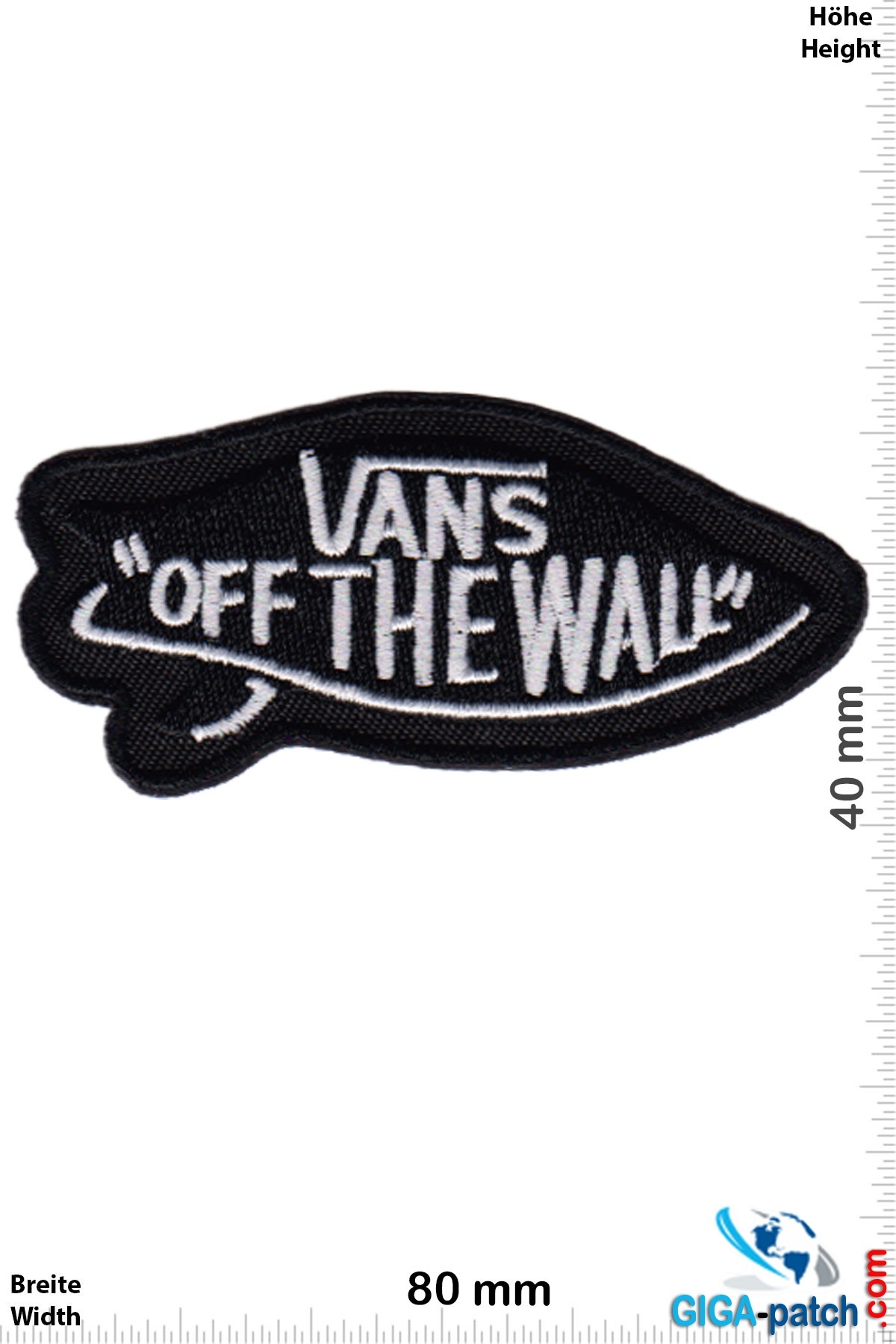 Vans - "Vans ""OFF THE WALL"" - black - surf- Parche - parche posterior" Patch Llaveros Pegatinas - - Mayor Patch Tienda de todo el mundo - Patch Llaveros Pegatinas