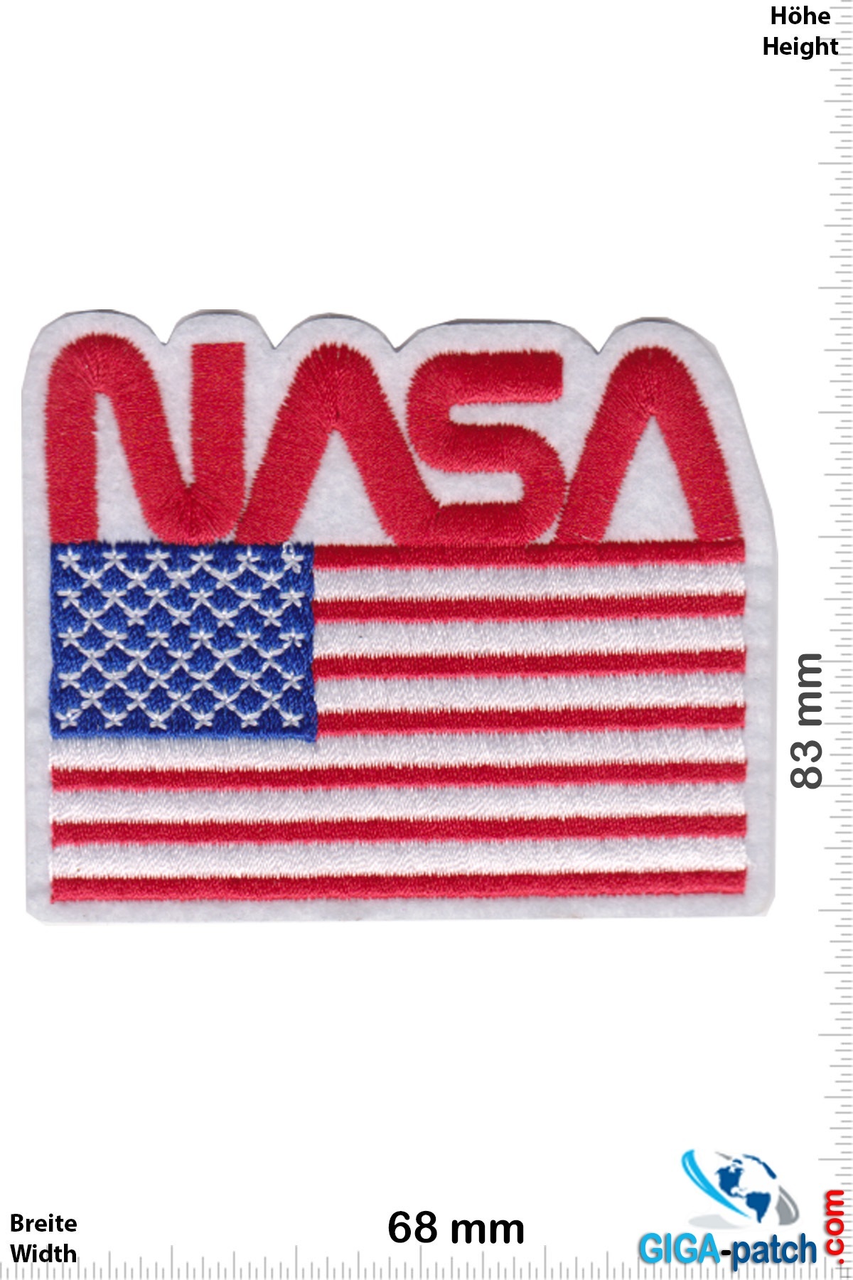 USA and NASA Flags Patch