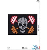 Totenkopf Fitness - dumbbells - skull bodybuilders - pirate