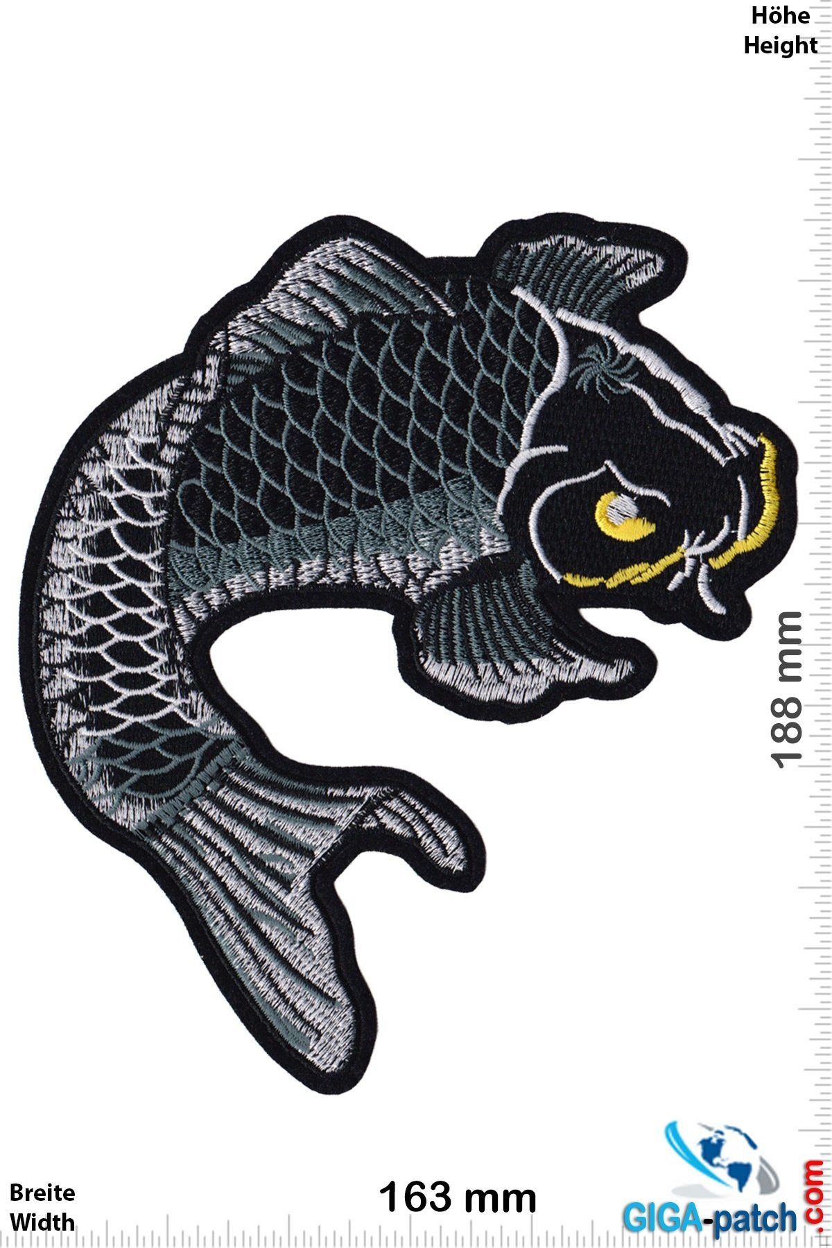 Koi Karpfen - black  - 18 cm