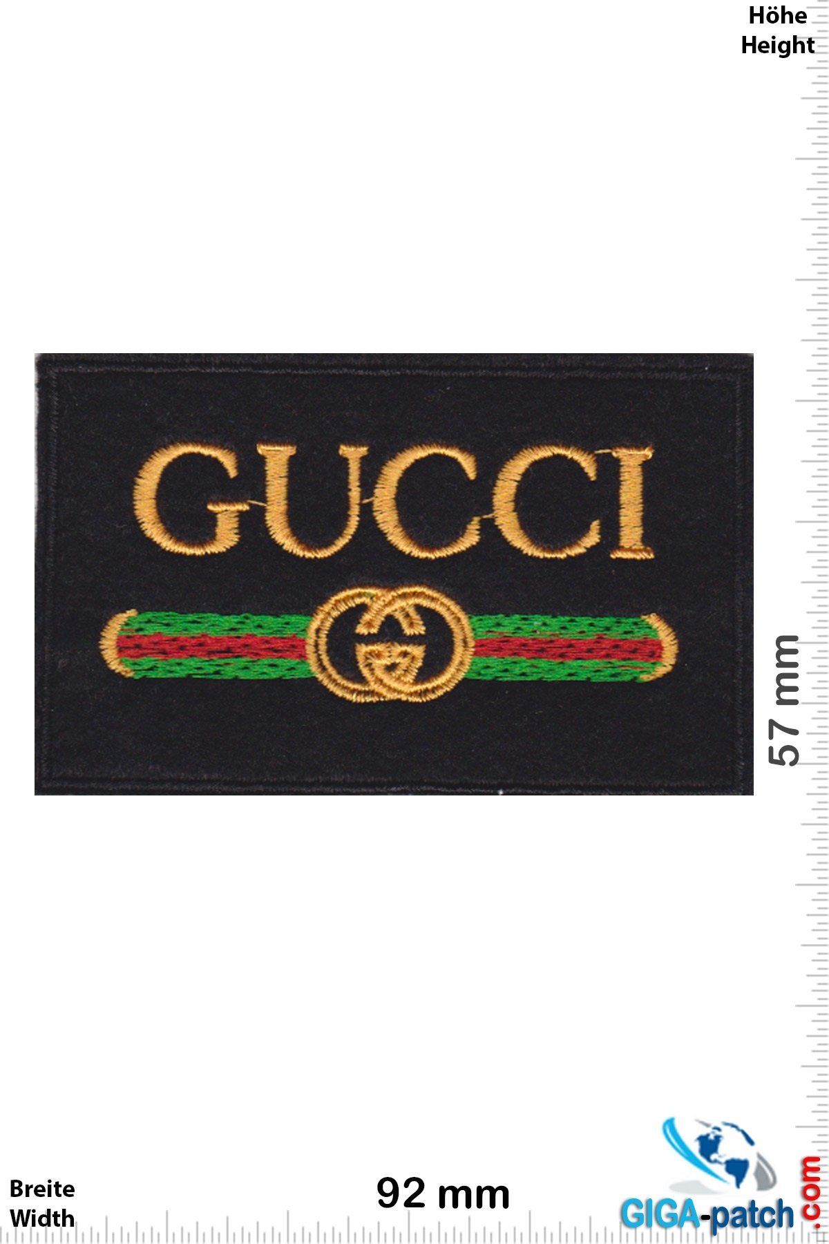 gucci logo green and red