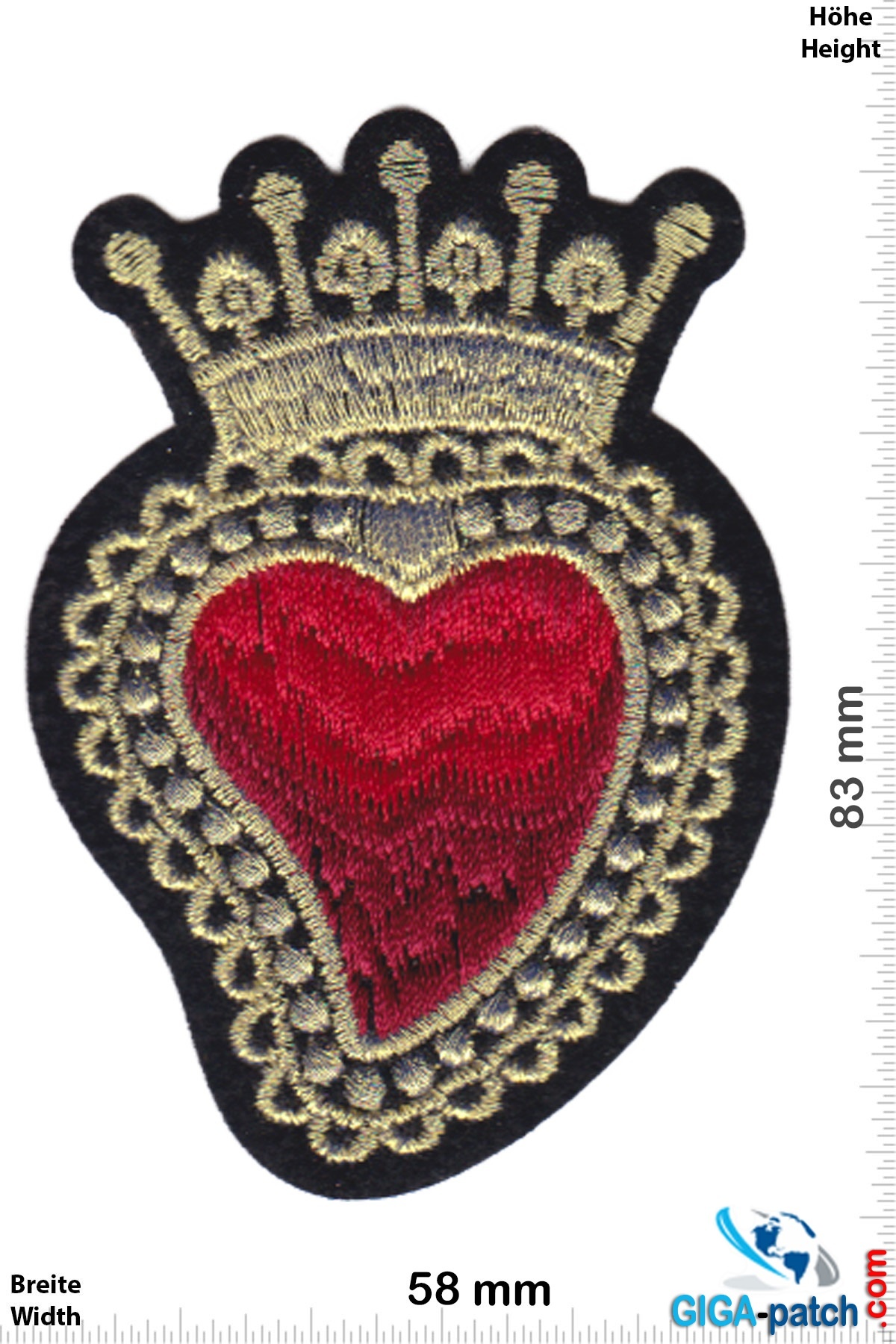 Logo King Embroidery Crown Sew-on / Iron-on / Velcro Patch