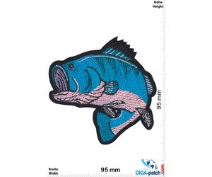 Fisch - Perch - fishing fish - tawny- Patch - Back Patches - Patch  Keychains Stickers -  - Biggest Patch Shop worldwide