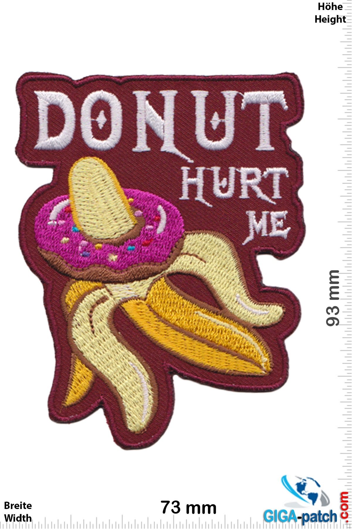 Sex DO NUT Hurt Me Donut Banana Patch Aufnäher  Aufnäher  