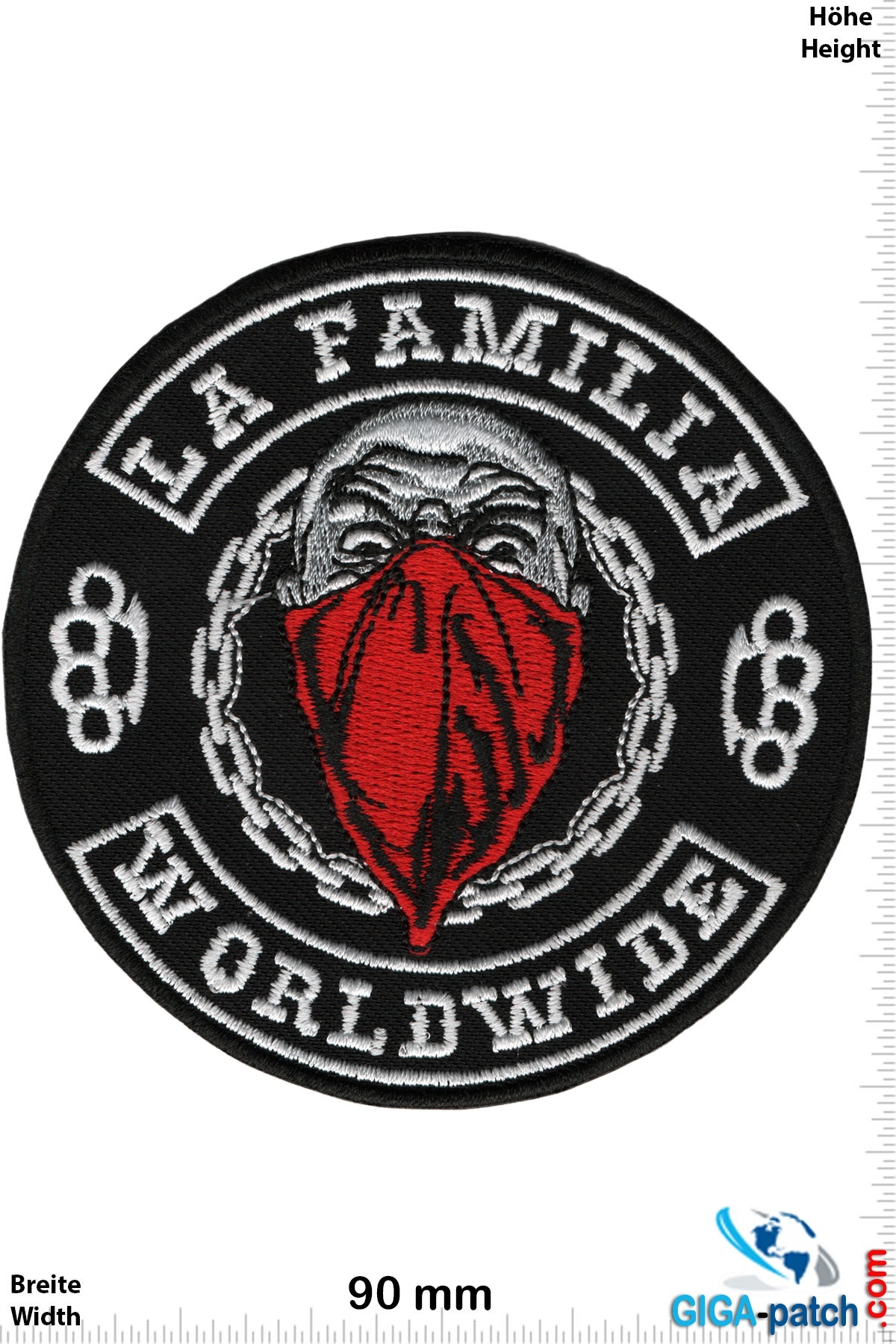 Biker - La Familia - Worldwide- Patch- Aufnäher - Aufnäher Shop