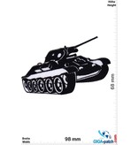 Tank Panzer - black white