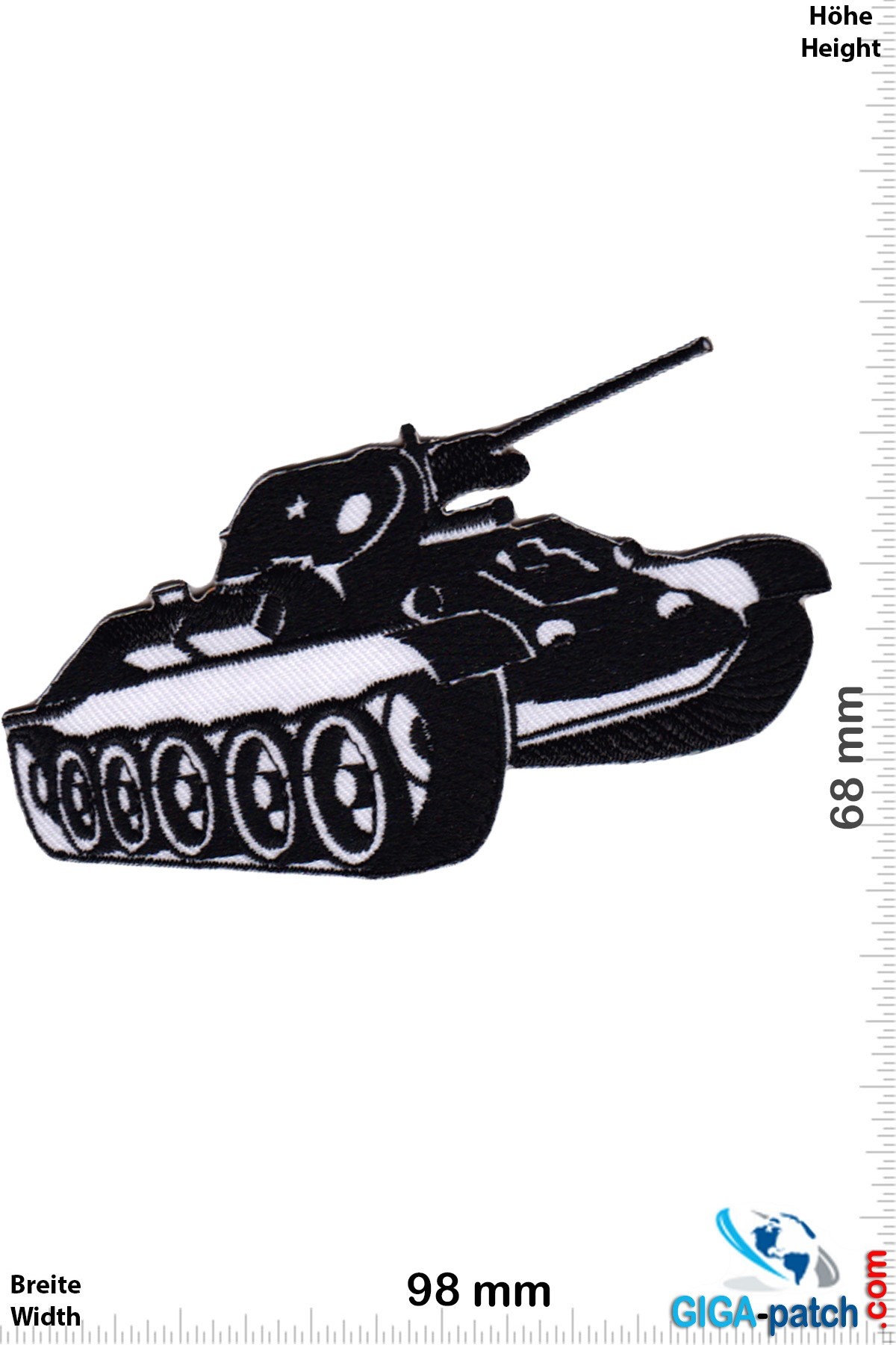 Tank Panzer - black white