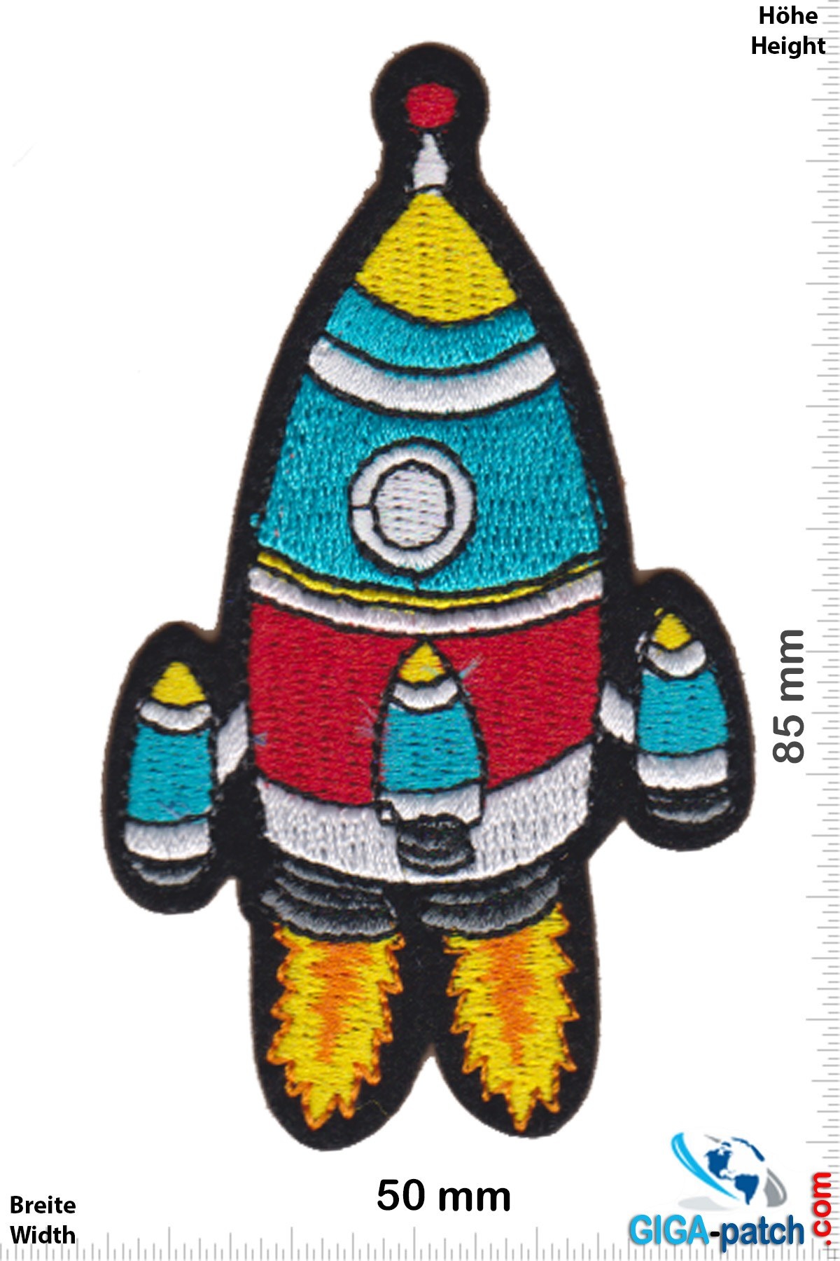 Rakete Rocket - red blue silver