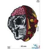 Totenkopf Halber Totenkopf - Halb Muskel - Gehirn