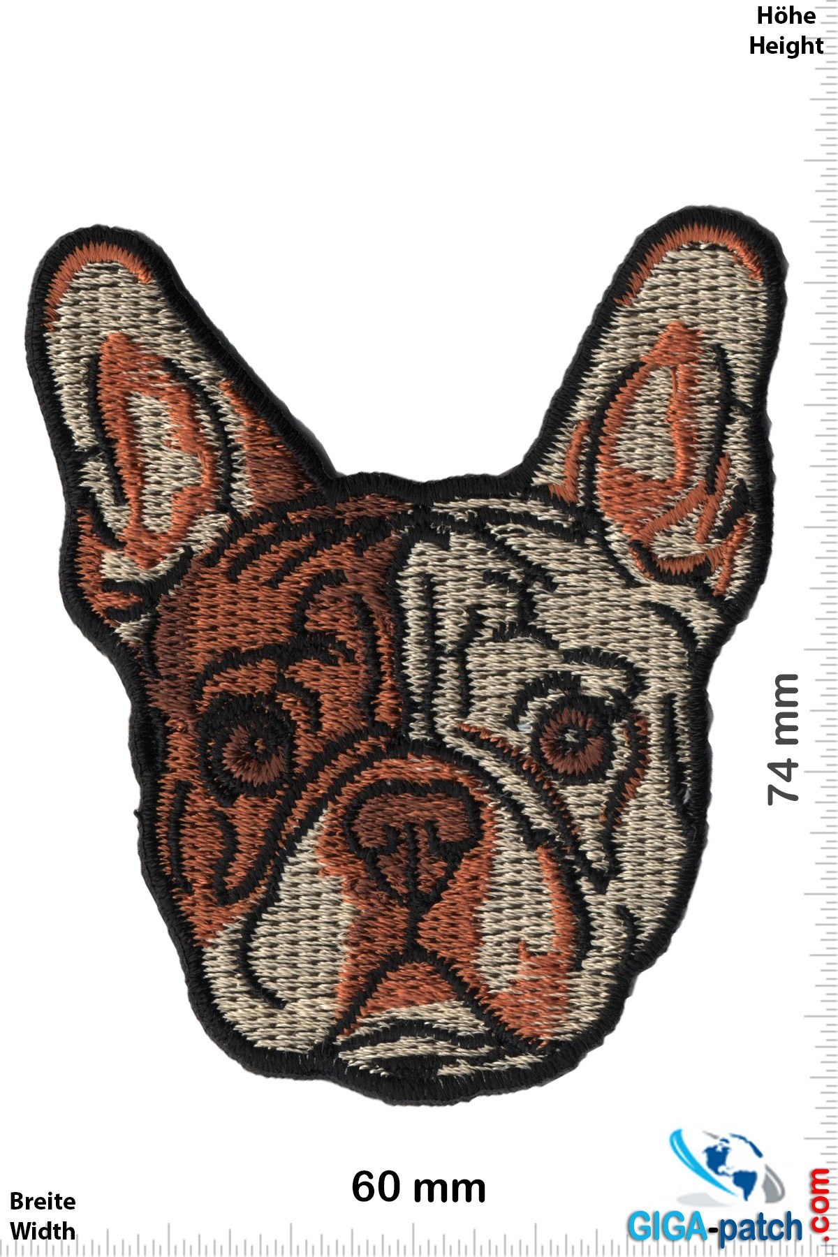 Hund French Bulldog Puppy Head - small