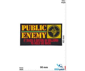 Public Enemy -Patch - Iron On - Patch Keychains Stickers