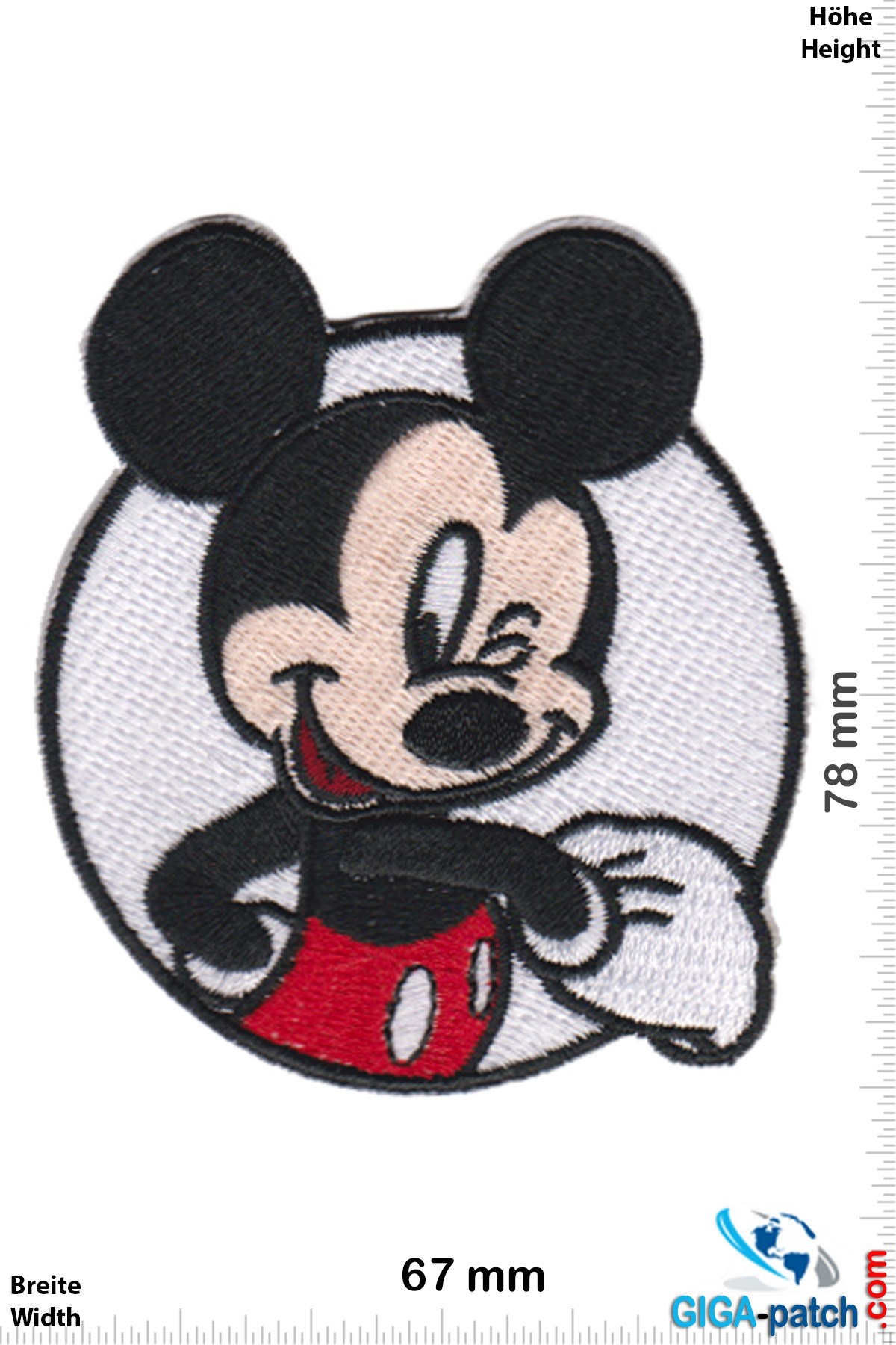 Mickey Mouse -Patch - Iron On - Patch Keychains Stickers - giga