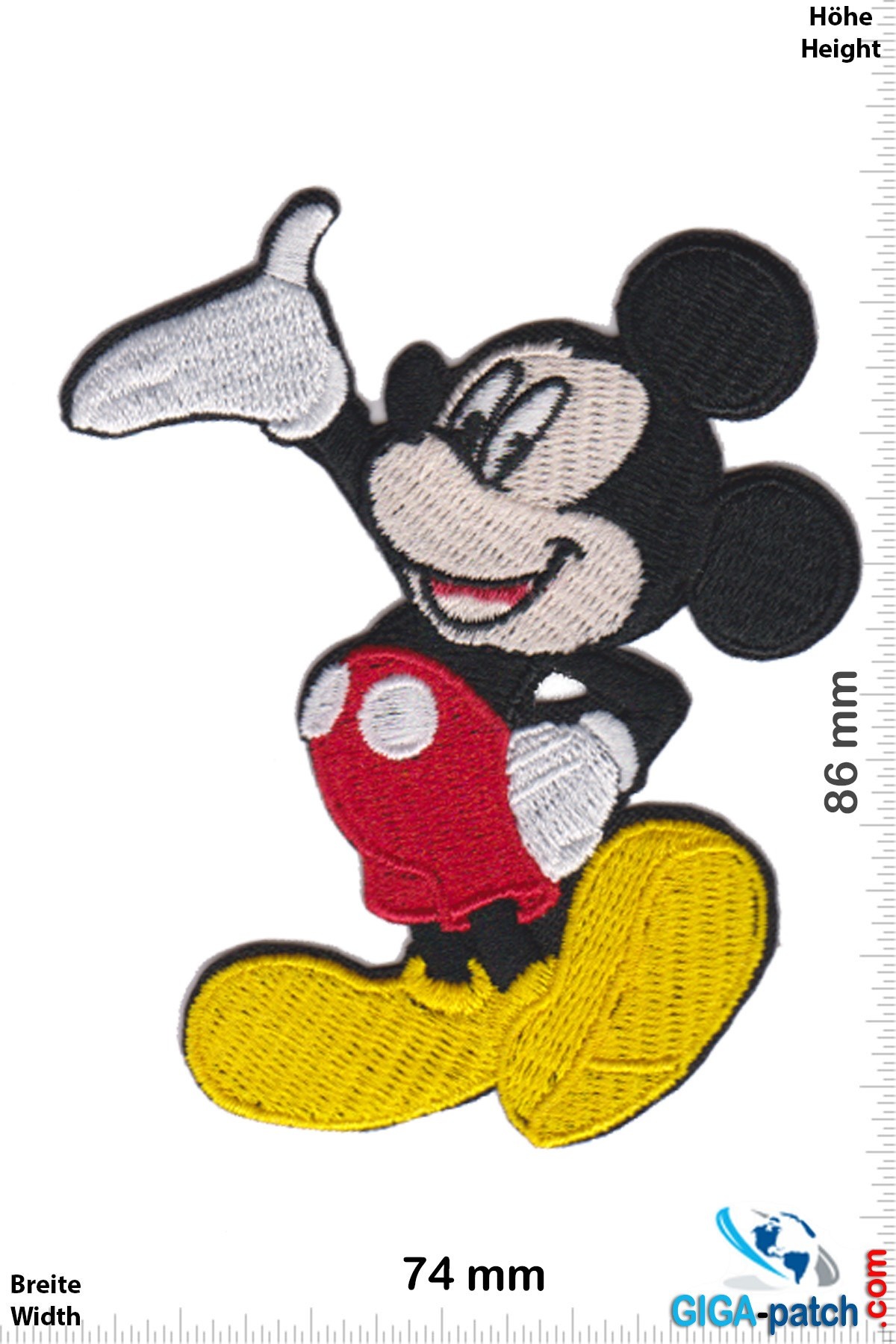 Mickey Mouse -Patch - Iron On - Patch Keychains Stickers - giga