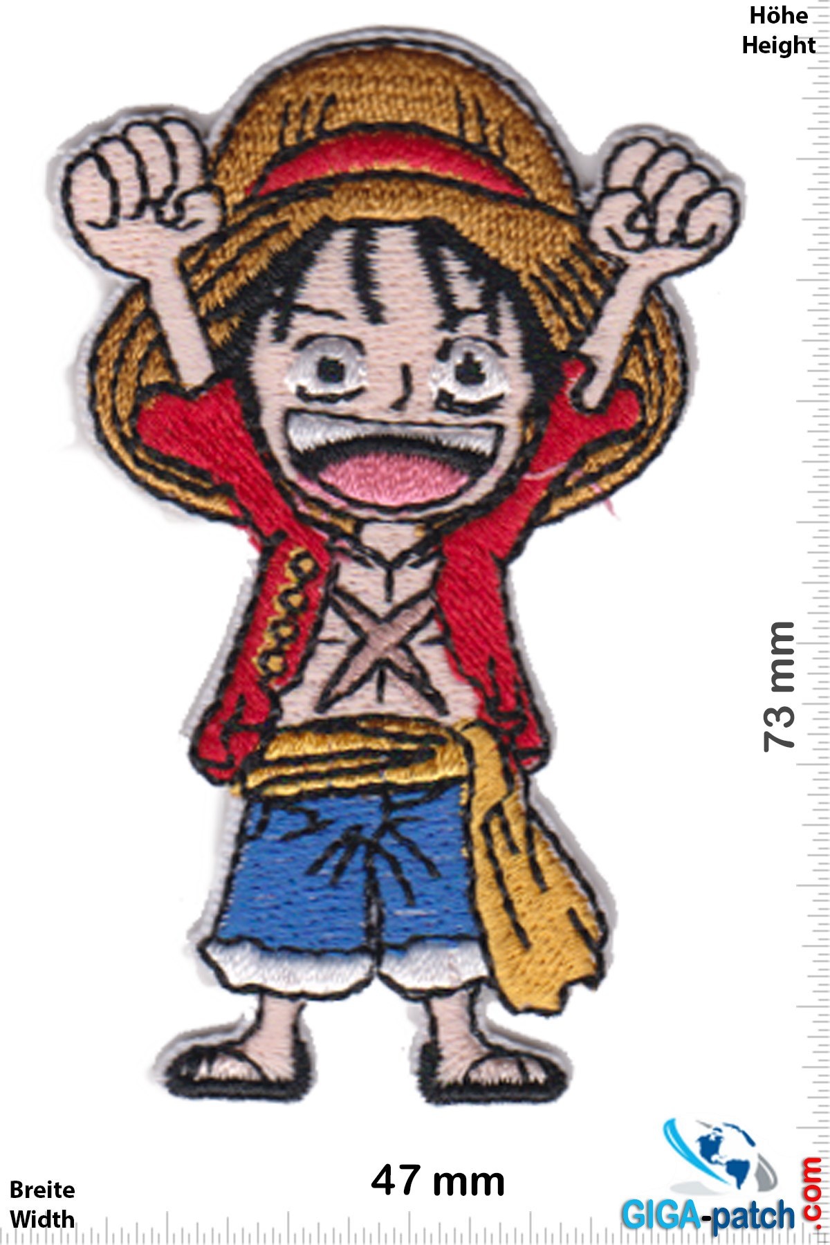 One Piece -Patch - Iron On - Patch Portachiavi Adesivi - giga
