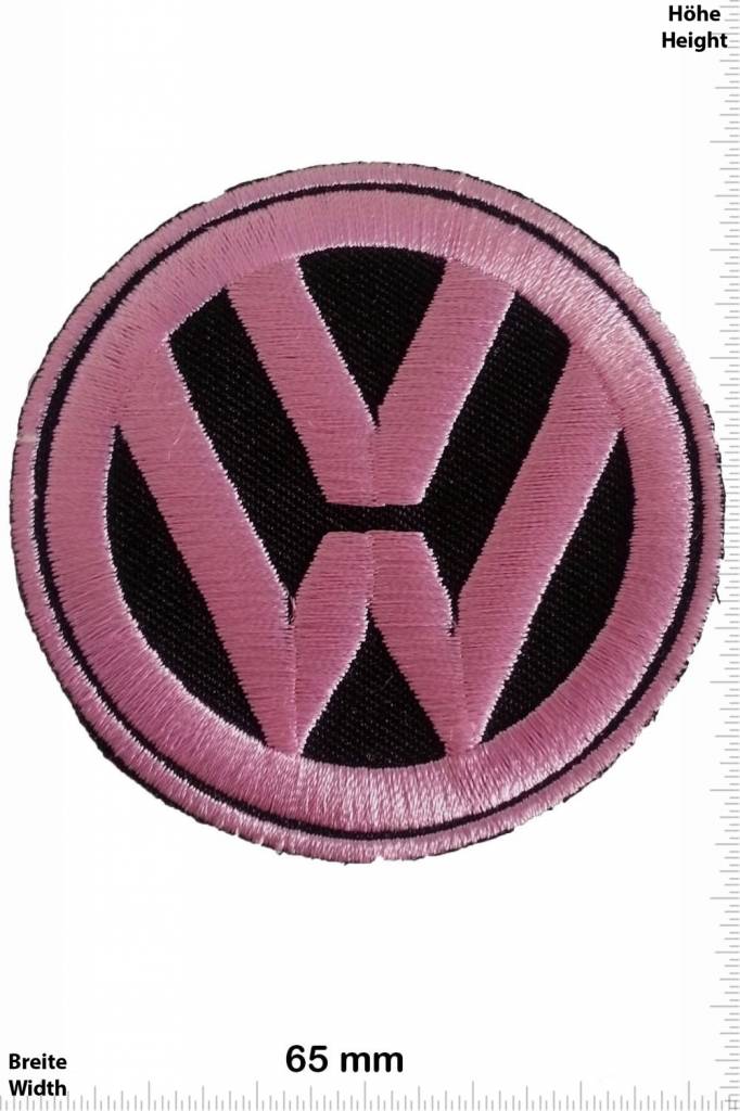 VW,Volkswagen VW Sign Zeichen - pink / rosa