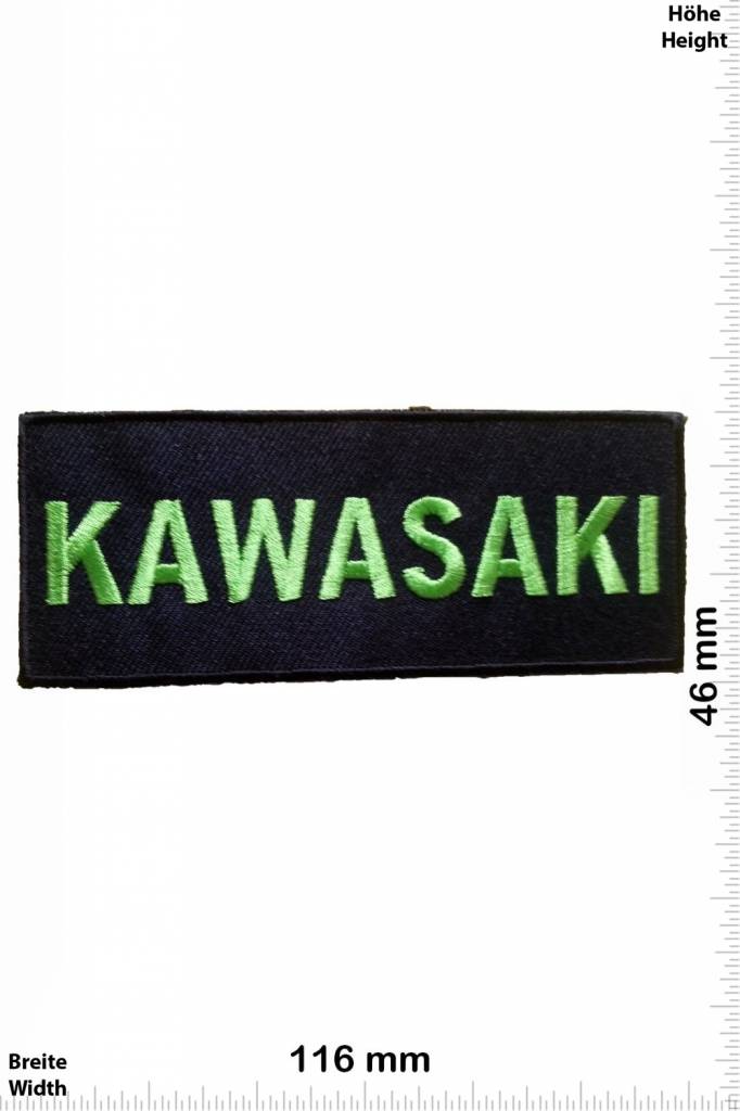 Kawasaki Kawasaki - schwarz/grün-  iron on