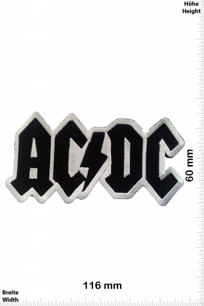 AC DC ACDC  Aufnäher  schwarz - AC DC