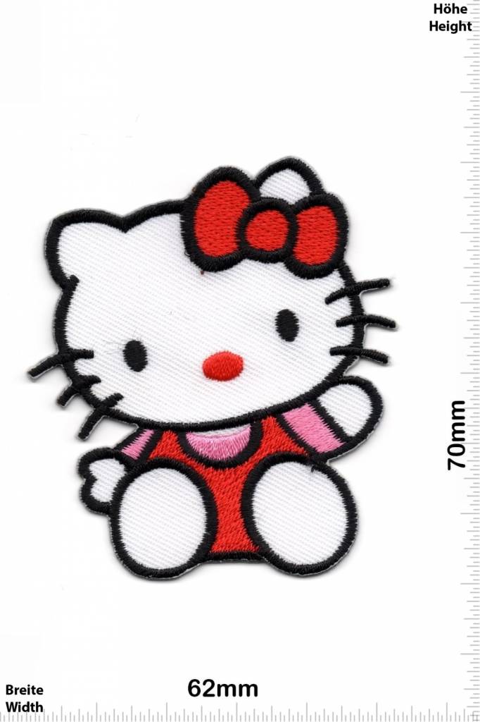 Official Hello Kitty Pizza Embroidered Iron On Patch